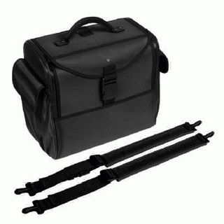 Doctors Bag with Deep Compartment Black With Shoulder Straps