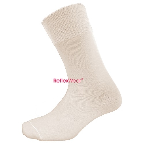 Thin Diabetic Socks  in White  Large Size (43-46)