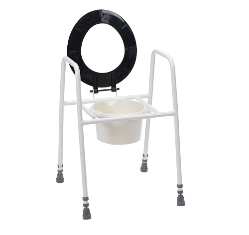 Raised Toilet Seat And Frame Brown