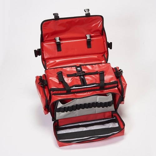Emergency Grab Bag with Padded Cylinder Section Red