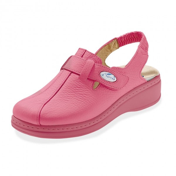   Nursing Shoes in Pink Leather with Heel Strap in Size  35