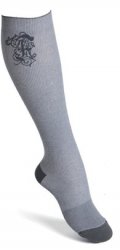 Compression Socks Knee high 15-18mmHg Silver Grey  Size 40-42-Ankle Size 22-25 cm Calf Size 34-40 cm