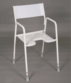 Bradgate Shower Stool With Material Back