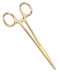 Gold Plated Kelly Forceps 14 cm