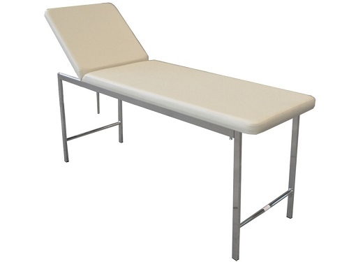 Classic Examination Couch Chrome Beige 