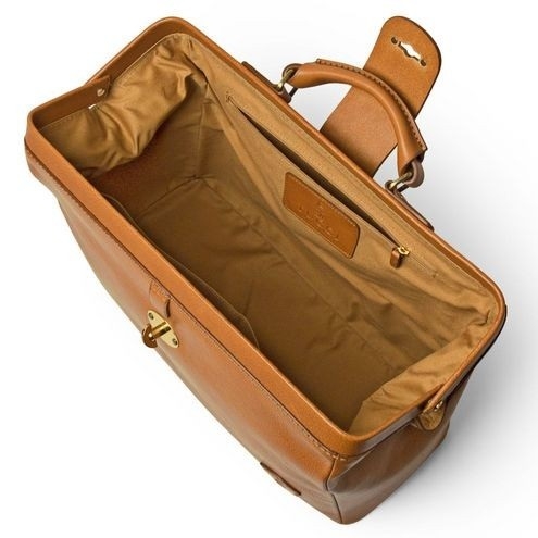 Natural Italian Leather Doctors Bag Tan