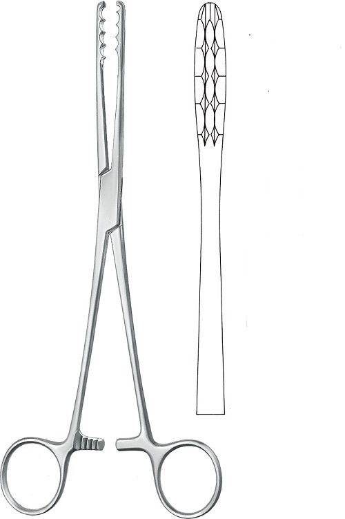 ULRICH Dressing & Cotton Swab Forceps Straight 25 cm