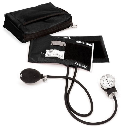 Adult Aneroid Sphygmomanometer Black