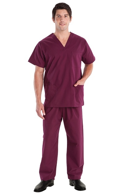 Scrub Suit X Large in  Burgundy 