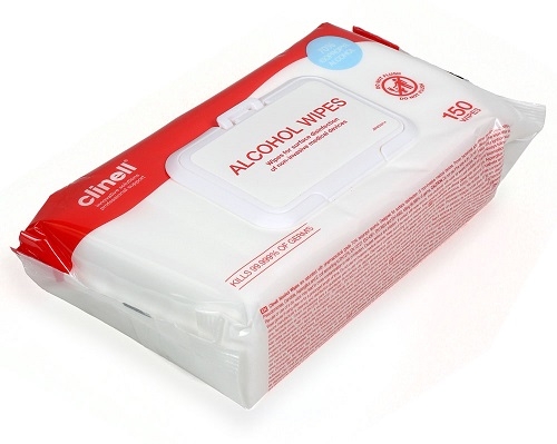 Clinell Alcohol Disinfectant Wipes Box of 150