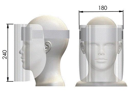  Protective Face Visor Large Surface 