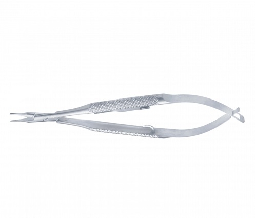 BARRAQUER Micro Needle Holder With Catch  Straight 13 cm