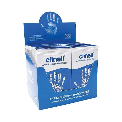 Antibacterial Hand Wipes Box of 100