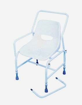 Foxton Stationary Shower Chair with Adjustable Height and Detachable Arms