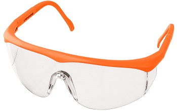 Full Frame Coloured Protective Eyewear Neon Orange