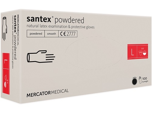 Latex Glove Single Use Pre-Powdered Medium 