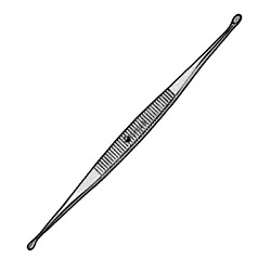 Williger Bone Curette 15.5cm Double Ended, 2.5mm oval cups