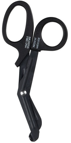 Premium Fluoride Scissors - revolutionary Fluoride coating that provides a non-stick surface - Black 14 cm