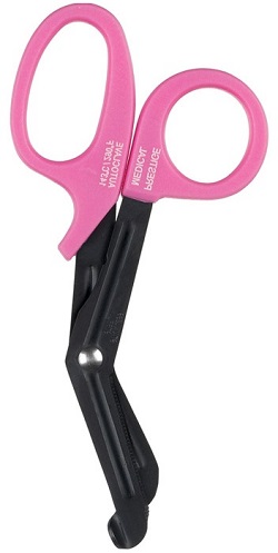 Premium Fluoride Scissors - revolutionary Fluoride coating that provides a non-stick surface - Hot Pink 14 cm