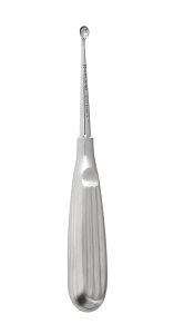 BRUNS Bone Curette 17cm 6.75 inches width 12 mm