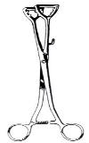 Rumen Forceps With Hook 20 cm