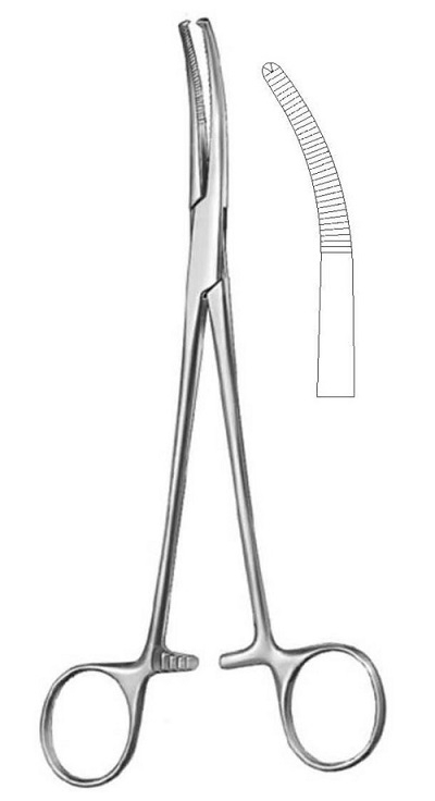 MIKULICZ Peritoneal Forceps 1:2 Teeth Curved 20 cm