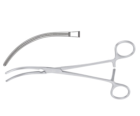 POTTS Atrauma Blood Vessel Forceps Curved 21 cm