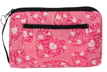 Hot Pink Hearts Nurses Compact Carrying Case