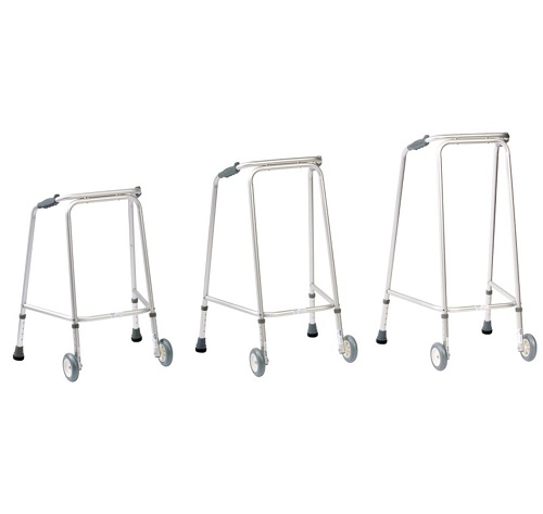  Wheeled Aluminium Walking Frame Domestic Use  Large 
