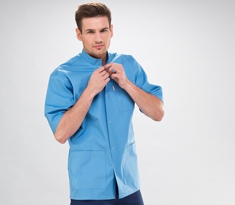  Mens Healthcare Work Tunic In  Hospital Blue