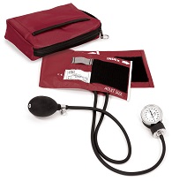 Prestige  Premium  Aneroid Sphygmomanometer with Carry Case in Burgundy