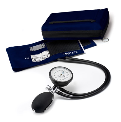 Single Hand Aneroid Sphygmomanometer - Navy Blue