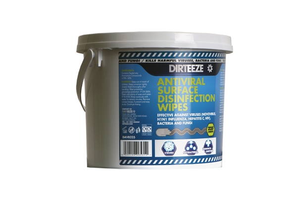Antiviral Surface Wipes Bucket of 225 Sheets