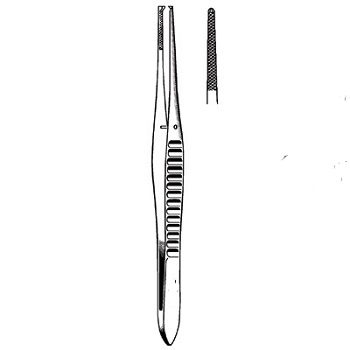 Gillies Tissue  Forceps 1x2 Teeth Serrated
