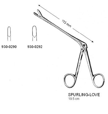 SPURLING-LOVE Laminectomy Rongeur fig 1 19.5 cm