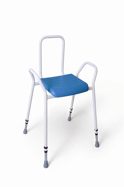  Deluxe PU Perching Stool Steel Back And Arms