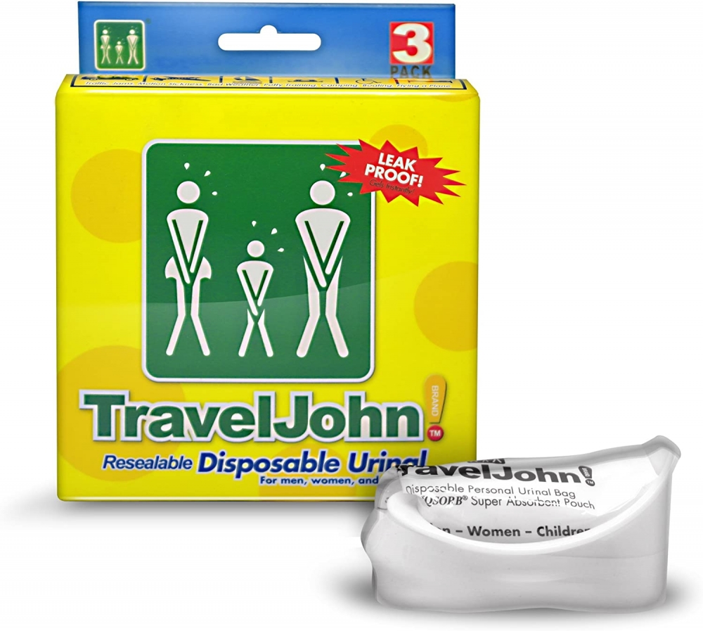 TravelJohn Personal Disposable Portable Urinal