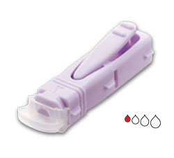 Owen Mumford Unistik 3 Comfort - Purple body  white end cap (Box of 100)