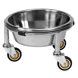 Stainless steel kick-about surgical trolley