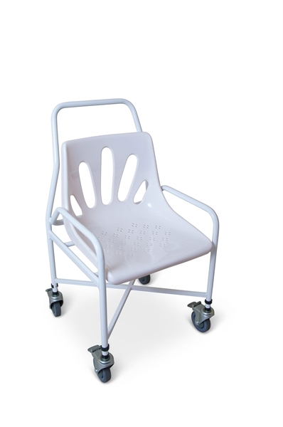 Mobile Utility Shower Chair With Fixed Heigh