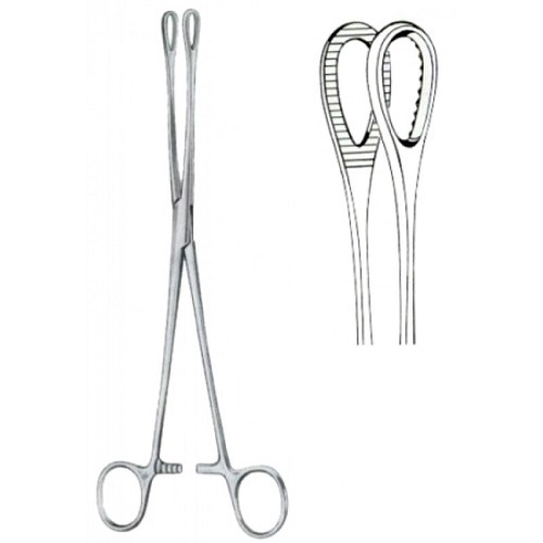 FOERSTER Dressing & Cotton Swab Forceps Smooth Straight 25 cm