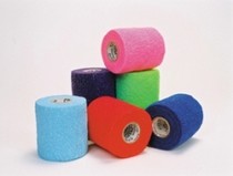 Co-plus Cohesive Bandages Mixed colurs 7.5cm x 6.3m stretched Box of 24