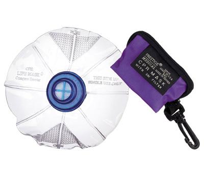 Nurses M2 CPR Mask In Vinyl Zippered Bag - Royal Blue