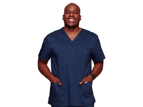 Cherokee V Neck Scrub Top For Men Navy Blue XS