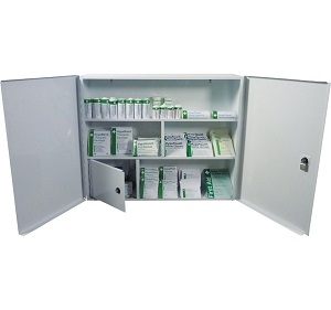  First Aid Metal Cabinet Double Door Single Depth Empty Size 60x13x50cm 	
