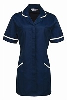  Womens Healthcare Tunic  with Zip Front in Navy Blue  Size 10