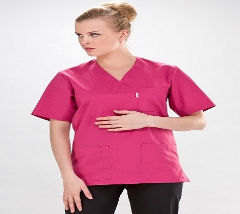 Nurses Tunic Short Sleeve in Pink
