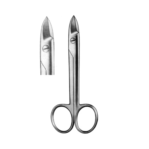 BEEBEE Ligature & Wire Scissors Sharp Curved 10 cm