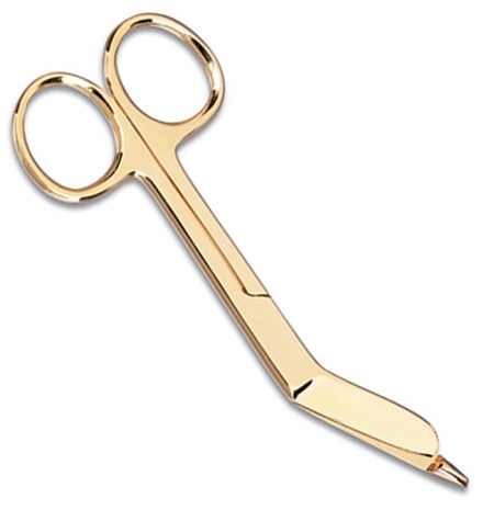 Lister  Bandage Scissors  Gold Plated 14cm