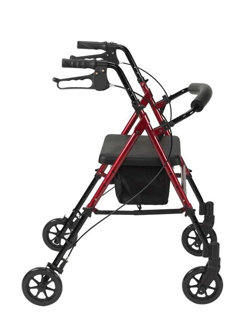 Drive Devilbiss Adjustable Aluminium Rollator Red